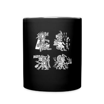 Calendario Azteca Mexican Heritage Maya Aztec - Mug uni - noir - Devant