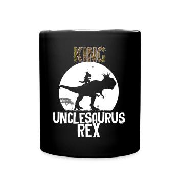 King Unclesaurus Uncle Funny Gift For Uncle - Full Colour Mug - black - Front