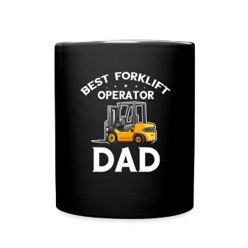 Warehouse drivers and warehouse workers for forklifts - Full Colour Mug - black - Front