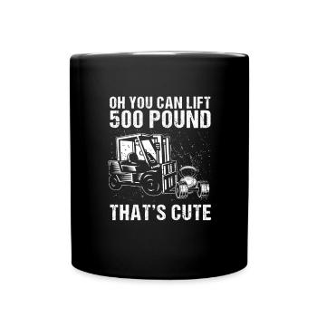Warehouse drivers and warehouse workers for forklifts - Full Colour Mug - black - Front