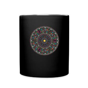 Calendario Azteca Mexican Heritage Maya Aztec - Mug uni - noir - Devant