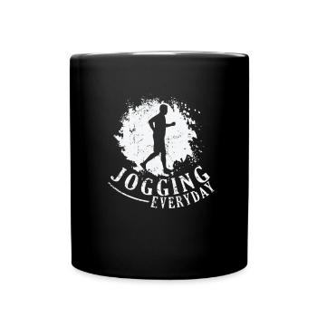 Jogging everyday Fitness Sport Running - Full Colour Mug - black - Front