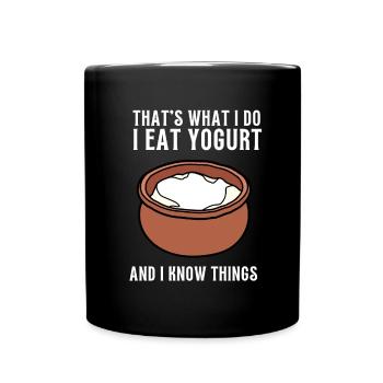 Probiotiques Produits laitiers, Yogourt glacé - Mug uni - noir - Devant