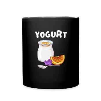 Probiotiques Produits laitiers, Yogourt glacé - Mug uni - noir - Devant