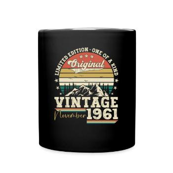 Original November 1961 61st birthday gift - Full Colour Mug - black - Front