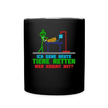 Tierarzt Veterinär Tierarztpraxis - Tasse einfarbig - Schwarz - Vorne