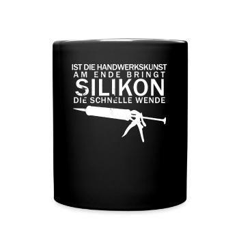 Handwerker Silikon Handwerk - Tasse einfarbig - Schwarz - Vorne
