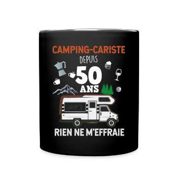 camping cariste je suis retraité - Mug uni - noir - Devant
