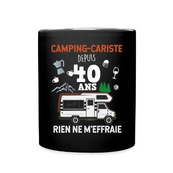 Camping-car Homme Camping-cariste Depuis 40 Ans - Mug uni - noir - Devant
