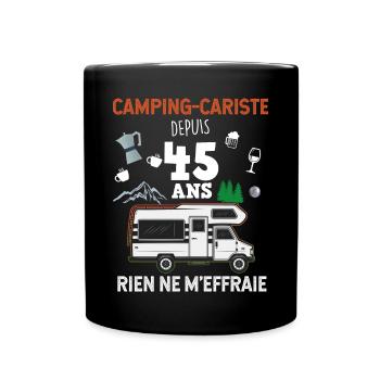Camping-car Homme Message Camping-cariste - Mug uni - noir - Devant