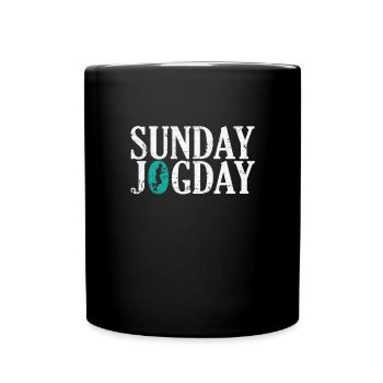 Dimanche Jogday Jogging Fitness Sports Running - Mug uni - noir - Devant