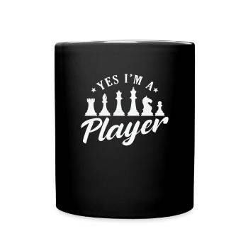 Yes I'm a Chess Player Chess Brain Teaser - Full Colour Mug - black - Front