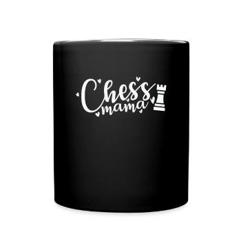 Chess Mama Schach Denksport Brettspiel - Tasse einfarbig - Schwarz - Vorne