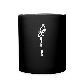 Bouldering Sport Climbing Hobby Power - Full Colour Mug - black - Front