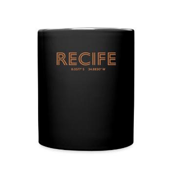 Coordonnées de la ville du Brésil - Recife - Mug uni - noir - Devant