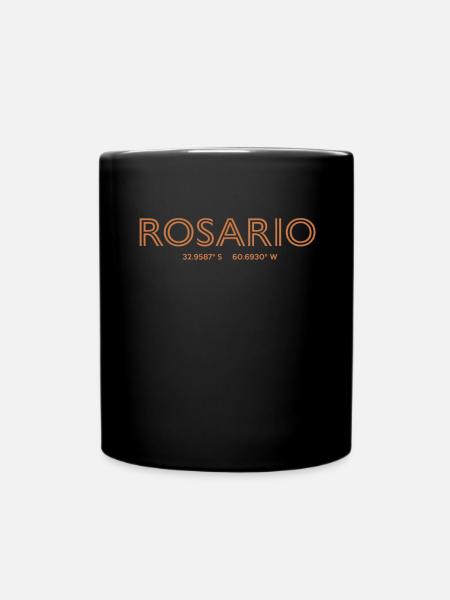 Argentina Stadt Koordinaten - Rosario - Tasse einfarbig - Schwarz