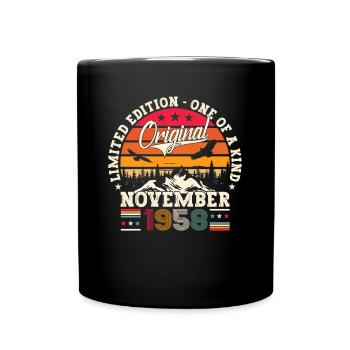 Original novembre 1958 64e anniversaire cadeau - Mug uni - noir - Devant