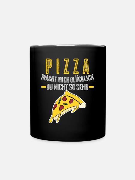 Pizza Pizzaria Pizzabäcker - Tasse einfarbig - Schwarz