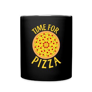 Pizza Time Pizza Baker Pizzaria - Full Colour Mug - black - Front