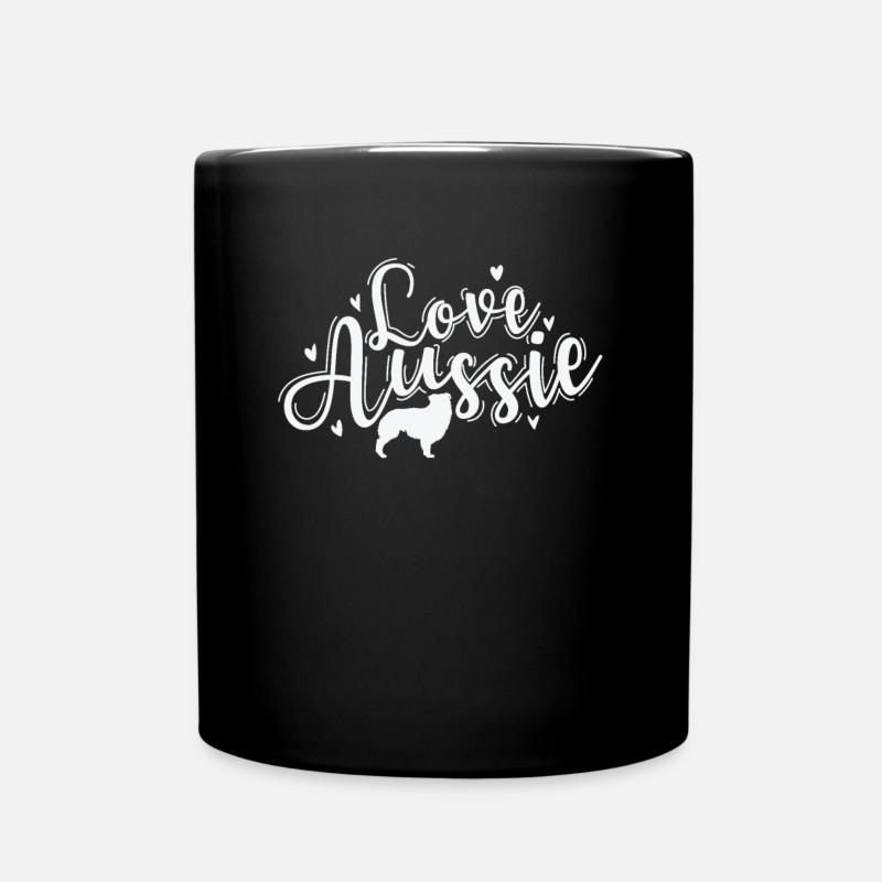 Love Aussie Australian Shepherd Hund - Tasse einfarbig - Schwarz