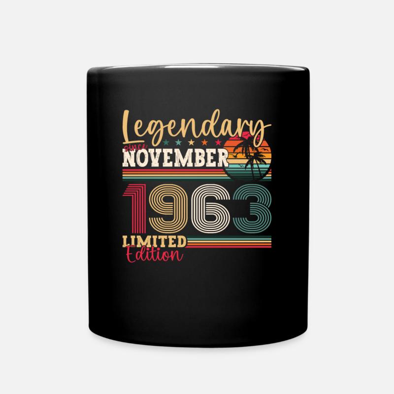 Legende November 1963 59. Geburtstag Geschenk Fun - Tasse einfarbig - Schwarz