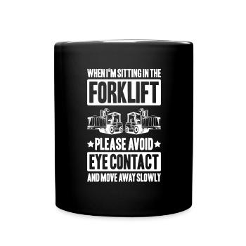 Forklift Driver Forklift Operator - Full Colour Mug - black - Front