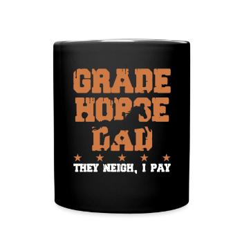 Père du cheval - Grade Horse - Mug uni - noir - Devant