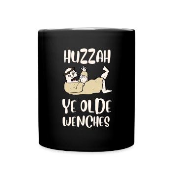 Huzzah Renaissance Festival Ren Faire Knight - Tasse einfarbig - Schwarz - Vorne
