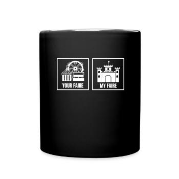 Huzzah Renaissance Festival Ren Faire Knight - Tasse einfarbig - Schwarz - Vorne