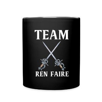 Huzzah Renaissance Festival Ren Faire Knight - Tasse einfarbig - Schwarz - Vorne