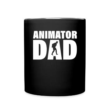 Job - Animator Papa - Tasse einfarbig - Schwarz - Vorne