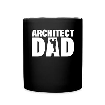 Job - Architekte Vater - Tasse einfarbig - Schwarz - Vorne