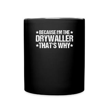 Drywall fitter Drywaller - Full Colour Mug - black - Front