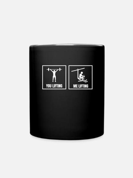 Do You Even Lift Bro Ski - Tasse einfarbig - Schwarz
