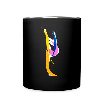 Turnen RSG Turnerin Gymnastics - Tasse einfarbig - Schwarz - Vorne