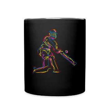 Cricket Sport Cricketers Cricket Ball - Full Colour Mug - black - Front