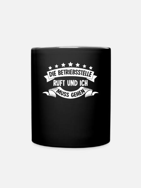 Fahrdienstleiter Zug Betriebsstelle - Tasse einfarbig - Schwarz
