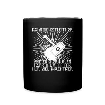 Fahrdienstleiter Zugführer Zuge Züge - Tasse einfarbig - Schwarz - Vorne