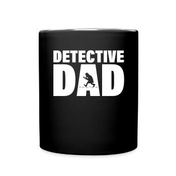 Job - Detective Dad - Tasse einfarbig - Schwarz - Vorne