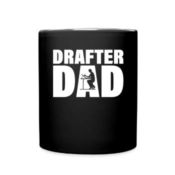 Job - Verfasser Papa - Tasse einfarbig - Schwarz - Vorne