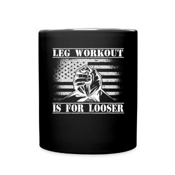 Armwrestler USA-Flaggen-Handdrücken - Tasse einfarbig - Schwarz - Vorne