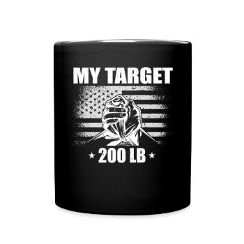 Armwrestler USA-Flaggen-Handdrücken - Tasse einfarbig - Schwarz - Vorne