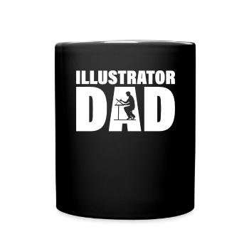 Job - Illustrateur Papa - Mug uni - noir - Devant