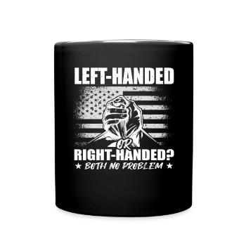 Armwrestler USA-Flaggen-Handdrücken - Tasse einfarbig - Schwarz - Vorne