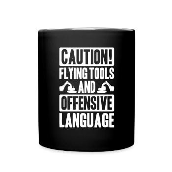 Excavator Driver Excavator Operator Heavy Equipment Operator - Full Colour Mug - black - Front