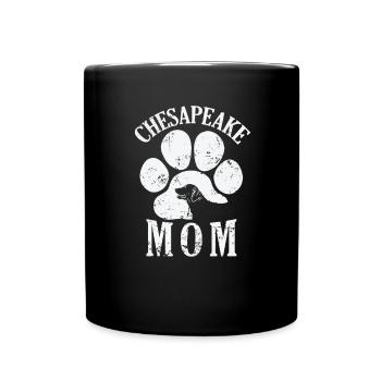 Chesapeake Mom Chesapeake Bay Retriever Hund - Tasse einfarbig - Schwarz - Vorne