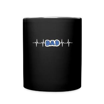 Protective Girl Dad, Dating My Daughter - Tasse einfarbig - Schwarz - Vorne