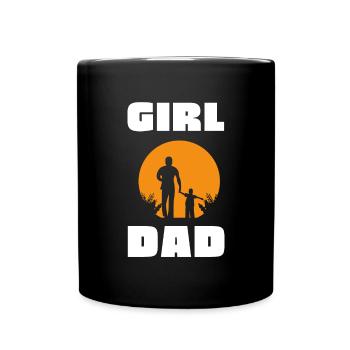 Protective Girl Dad, Dating My Daughter - Tasse einfarbig - Schwarz - Vorne
