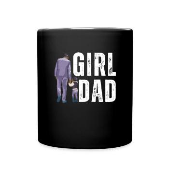 Protective Girl Dad, Dating My Daughter - Tasse einfarbig - Schwarz - Vorne