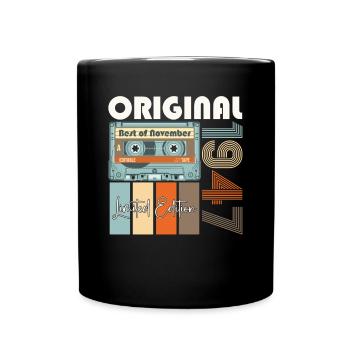 Novembre né en 1947 75e cadeau d'anniversaire - Mug uni - noir - Devant